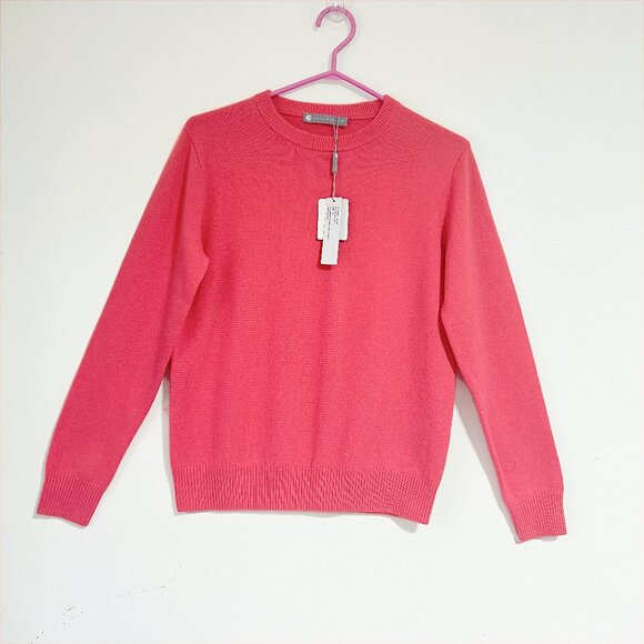 NEW! InCashmere 100% Cashmere Pink Pull over Sweater, Size S - Picture 10 of 16